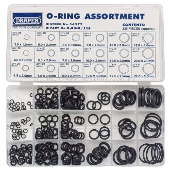 56377 - O-Ring Assortment (225 Piece)