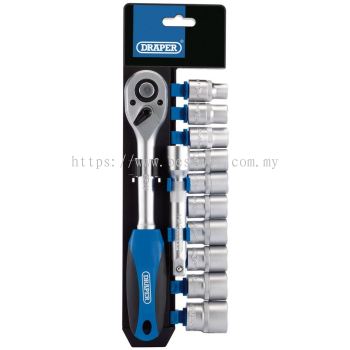 16374 - Metric Socket and Ratchet Set, 1/2" Sq. Dr. (12 Piece)