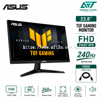 Asus TUF VG249QM5A 23.8'' FHD Fast IPS 240Hz Gaming Monitor ( Speaker, 2x HDMI, DP, Audio, 3 Years Warranty )