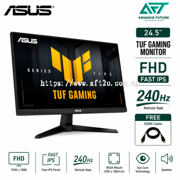 Asus TUF VG259QM5A 24.5'' FHD Fast IPS 240Hz Gaming Monitor ( Speaker, 2x HDMI, DP, Audio, 3 Years Warranty )