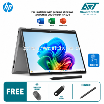HP OmniBook X Flip 14-fb0029TU 14'' 2K AI Touch 2-In-1 Laptop Meteor Silver ( Intel Core Ultra 5 325 ,16GB, 512GB SSD, Intel, W11, H&S 2024&M365 )