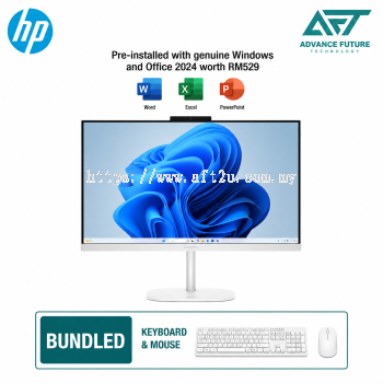 HP OmniStudio 24-cu0031d 23.8" FHD All-in-One Desktop PC Cotton White ( Intel Core 5 120U, 8GB, 512GB SSD, Intel, W11, H&S 2024&M365 )