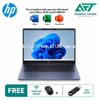 HP OmniBook 3 14-hu0085TU 15.6'' FHD Laptop Starlit Blue ( Intel Core 5 120U, 8GB, 512GB SSD, Intel, W11, H&S 2024&M365 )