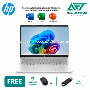 HP OmniBook 3 14-hu0087TU 15.6'' FHD Laptop Glacier Silver ( Intel Core 5 120U, 8GB, 512GB SSD, Intel, W11, H&S 2024&M365 )