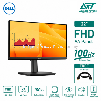 Dell Pro 22 Adjustable Stand E2225HSM 22" FHD VA 100Hz Flat Monitor ( Speaker, HDMI, DP, VGA, 3 Years Warranty )