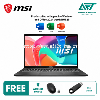 MSI Modern 15 F1MG-1258MY 15.6'' FHD Laptop Platinum Gray ( Intel Core 5 120U ,16GB, 512GB SSD, Intel, W11, H&S 2024&M365 )