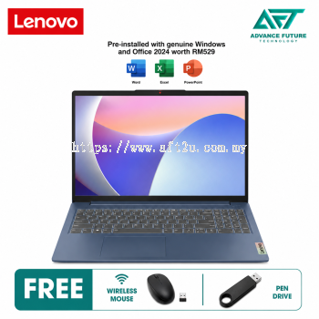 Lenovo IdeaPad Slim 3 15AMN8 82XQ01P2MJ 15.6" FHD Laptop Abyss Blue ( AMD Ryzen 3 30, 8GB, 512GB SSD, ATI, W11, H&S 2024&M365 )