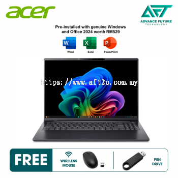 Acer Swift Go 16 AI SFG16-I71-75TW 16" WQXGA+ OLED Laptop Titanium Grey ( Intel Core Ultra X7 358H, 32GB, 1TB SSD, Intel, W11, H&S 2024&M365 )