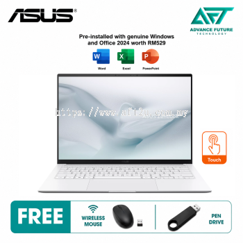 Asus Zenbook S14 UX5406A-ASU449WSP 14" 3K OLED Touch Laptop Scandinavian White ( Intel Core Ultra 7 355, 16GB, 1TB SSD, Intel, W11, H&S 2024&M365 )