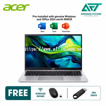 Acer Aspire Lite 15 AL15-44P-R62R 15.6" FHD Laptop Light Silver ( AMD Ryzen 7 7730U, 8GB, 512GB SSD, ATI, W11, H&S 2024&M365 )