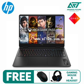 HP HyperX Omen 16-ap1002AX 16" 2.5K 240Hz Gaming Laptop Shadow Black ( AMD Ryzen 7 8745HX, 16GB, 512GB SSD, RTX5060, W11 )