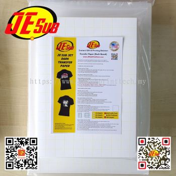 Dark Transfer Paper USA A3 Size - Inkjet / Pigment Printing Heat Transfer Paper - JE SUB Jet Dark Transfer Paper
