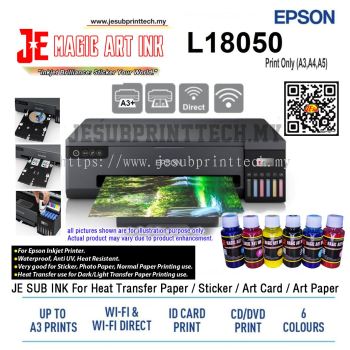 Epson L18050 Replace L1800 A3 Photo 6 Color Ink Tank Printer With Ink Borderless Print CD Print ID Card WIFI