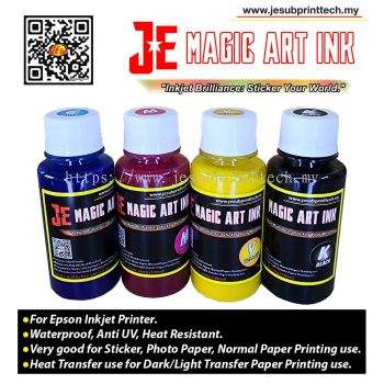 Art Pigment Ink For Epson Printer - JE Magic Art Ink - For Mirrorkoat Sticker / Heat Transfer Paper