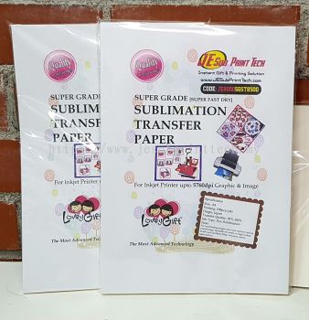 Sublimation Paper - Super Grade - Japan -A4/A3 [90% Transfer] (Quick Dry) Sublimation Transfer Paper