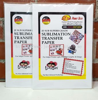 Sublimation Paper Superb Grade Germany -A4/A3 [90% Transfer] Instant Dry Sublimation Transfer Paper