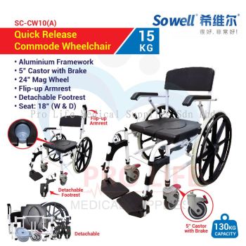 Sowell Quick Release Commode Wheelchair (SC-CW10(A)