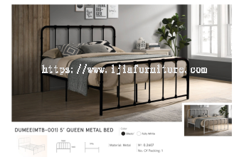 Dumee (MTB-001) 5' Queen Metal Bed