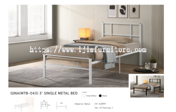 Gina (MTB-043) 3' Single Metal Bed