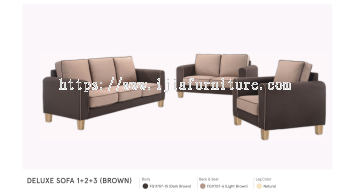 Deluxe Sofa 1+2+3 (Brown)