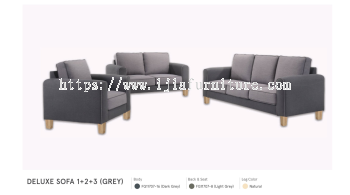 Deluxe Sofa 1+2+3 (Grey)