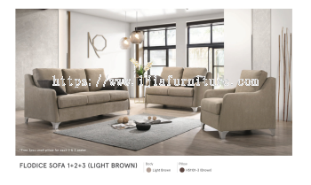 Flodice Sofa 1+2+3 (Light Brown)