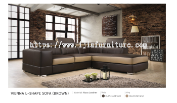 Vienna L-Shape Sofa (Brown)