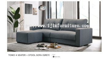 Tomo 4 Seater + Stool Sofa (Grey)