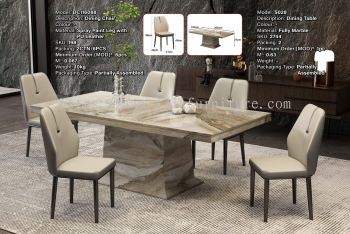 Fully Marble Dining Table - S028 | Dining Chair - DC116088