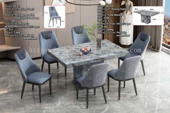 Fully Marble Dining Table - SE019 | Dining Chair DC43