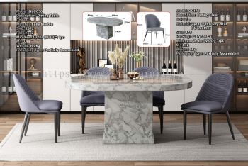 Fully Marble Dining Table - GLC030 | Dining Chair DC170