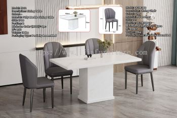 Fully Marble Dining Table - E012 | Dining Chair DC06388