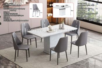 Fully Marble Dining Table PE009 | Dining Chair DCZ23