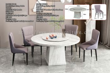 Fully Marble Dining Table - SC043 | Dining Chair DC3170