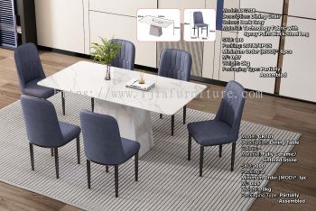 Fully Ceramic/Sintered Stone Dining Table - CRT01 | Dining Chair - DC208