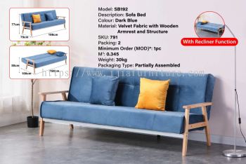 Sofa Bed - SB192 (Dark Blue)