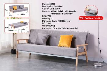 Sofa Bed - SB193 (Dark Grey)