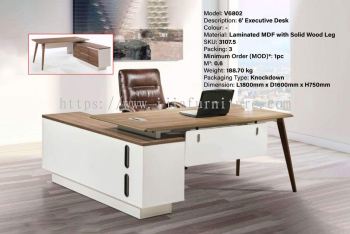 6' Executive Desk - V6802