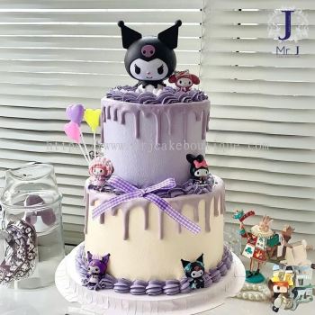 Kuromi Cake | Girls Cake | Kids Cake | 2 Tiers Birthday Cake