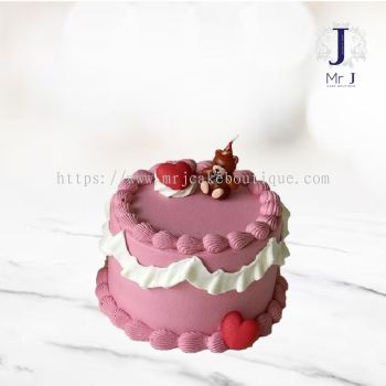 Korean Ins style | Bear-y Vibrant Pink | For Her | Birthday Cake