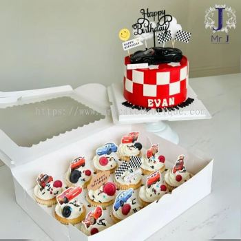 Racing Car Cake & Cupcakes | Birthday Boy Cake | Kids Cake 