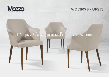 Mozzo WDC807B-UP975 White And Modern Dining Chair