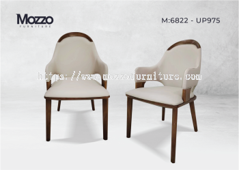 Mozzo M:6822-UP975 White Modern Dar Dining Chair