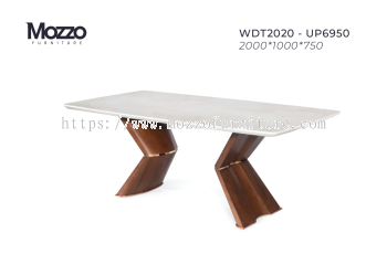 Mozzo WDT2020-UP6950 White Marble Stone Dining Table