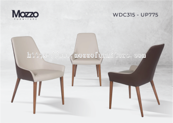 High Black Dining Chair  (Mozzo WDC315-UP775 Misura Emme Cleo High Back Dining Chair)