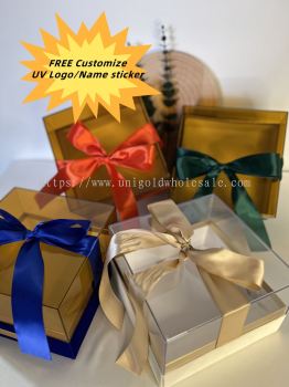 Velvet Acrylic Square Gift Box (BIG) Christmas party Kotak Hadiah Birthday Box Party Supplies Company Door Gift 