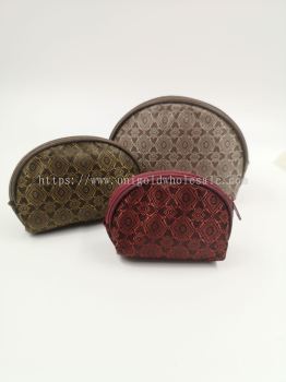 UNIGOLD 3 IN 1 PURSE (S,M,B=1SET) Half Round Pouch ZIP BAG Beg Zip Tiga Dalam Satu Bag Zip Barang Kemas