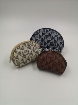 UNIGOLD 3 IN 1 PURSE (S,M,B=1SET) Half Round Pouch ZIP BAG Beg Zip Tiga Dalam Satu Bag Zip Barang Kemas