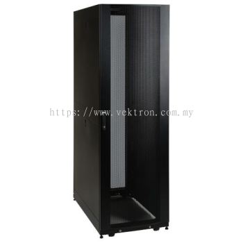 SmartRack 42U Standard-Depth Rack Enclosure Cabinet with Doors and Side Panels