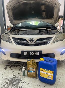 Toyota Altis ENGINE FLUS  VMO ENGINE OIL CVT FUILD  Oil Changes Services 